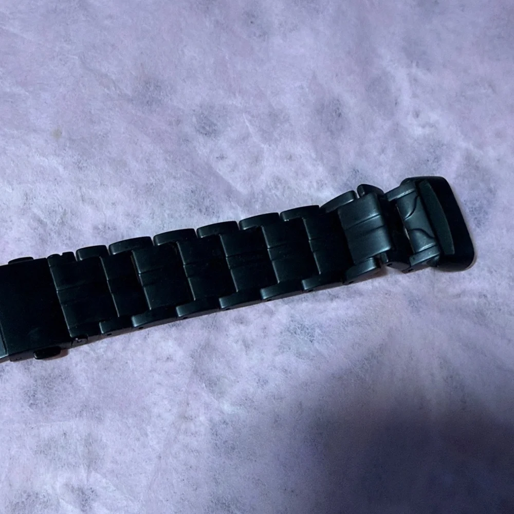 Black Metal Watch Band for Fitbit